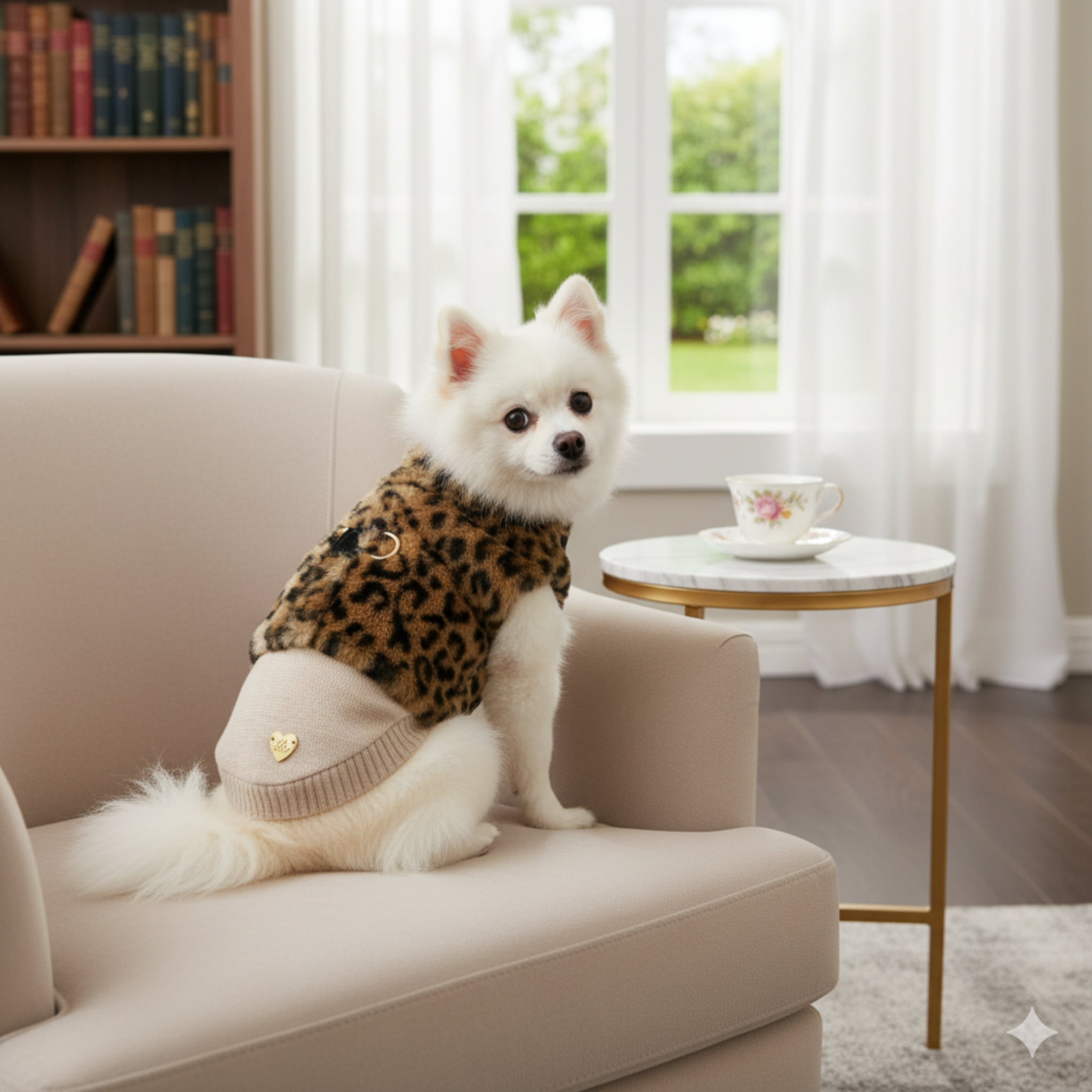 Pettorina Invernale Leopard Fur per Cani